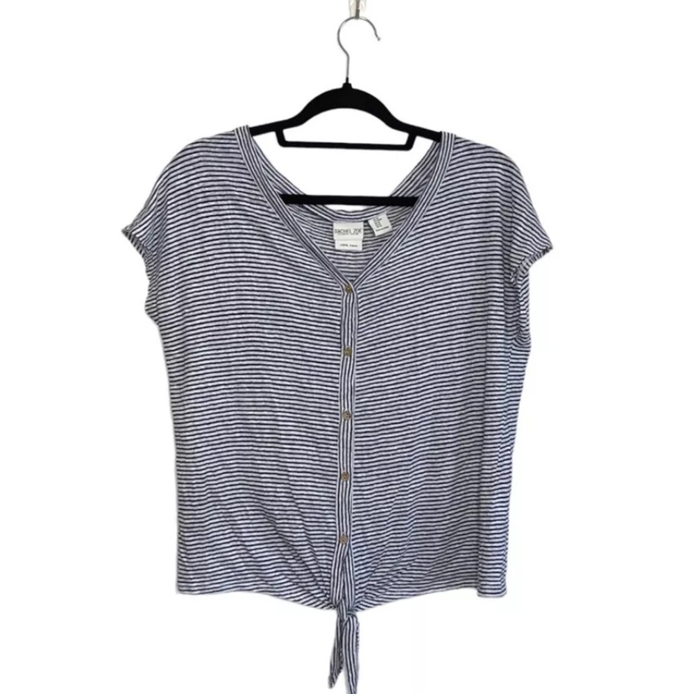 RACHEL ZOE striped tie top - size S